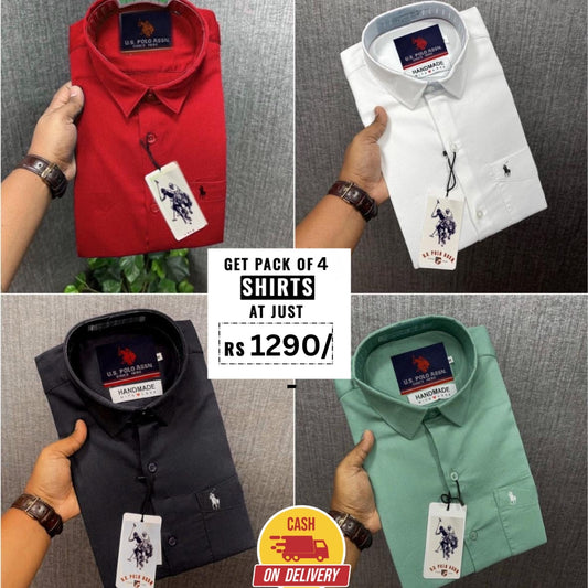 Men's Premium Full Sleeves Shirts | Pack of 4