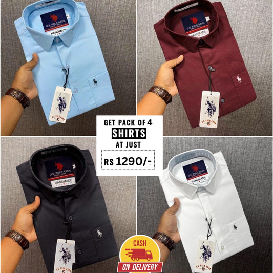 Men's Premium Full Sleeves Shirts | Pack of 4