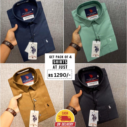 Men's Premium Full Sleeves Shirts | Pack of 4