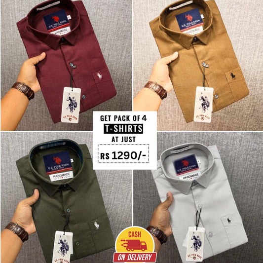 Men's Premium Full Sleeves Shirts | Pack of 4